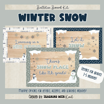 Preview of Winter Snow Learning in a Winter Wonderland Bulletin Board Kit