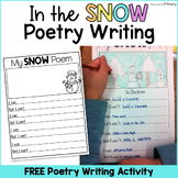 Winter In the Snow Poetry Writing Activity - Poetry Month 