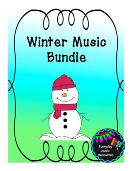 Preview of Winter & Snow Themed Music Worksheet Pack!