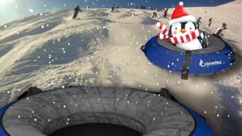 Preview of Winter Snow Tube Activity * Video Backgrounds * WH questions * choice making