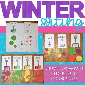 Winter Snowball Sort by Teach Glitter Grow | Teachers Pay Teachers