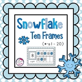 Snowflake Counting Ten Frame Activity for Preschool Math a