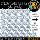 Winter Snowflake Alphabet Letter Moveable Clipart - Capita