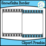 Winter Snowflake Border Clipart Freebie (sized 8.5 x 11)