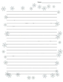 Winter Snowflake Border Lined Paper