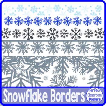 snowflakes border clipart
