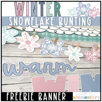 Preview of Winter Snowflake Bunting | Banner | Freebie