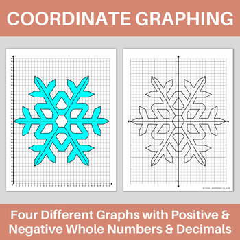 Preview of Winter Snowflake Coordinate Graphing Plotting Ordered Pairs Mystery Picture