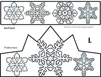 Decorate your own snowflake crowns! Provide gems and sequence and glue to  decorate.