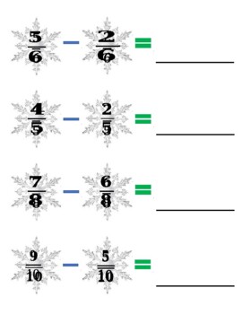 Preview of Winter Snowflake Fractions!