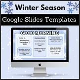 Winter Snowflake Google Slides Template Agenda Centers Mor