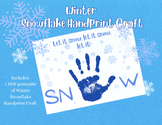 Winter Snowflake Handprint Craft Printable