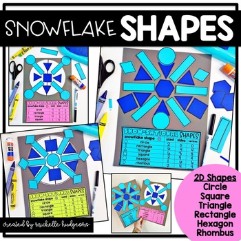 Preview of Winter Snowflake New Year Math Shape Activities First Day Back from Winter Break