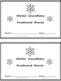 Winter Snowflake Positional Words booklet