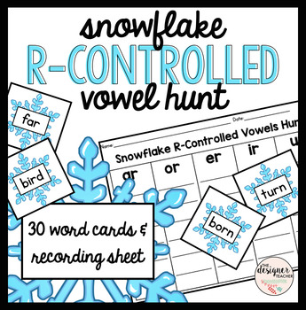 Preview of Winter Phonics Snowflake R-Controlled Vowel Sort
