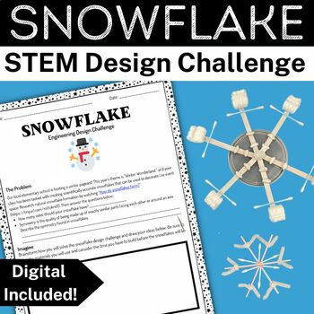 Preview of Winter Snowflake STEM Challenge for Middle School