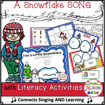 Preview of Winter Snowflake Song & Literacy Activities! I'm a Little Snowflake
