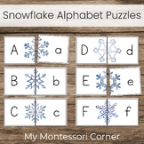 Winter Snowflake Symmetry Alphabet Matching, Uppercase-Low