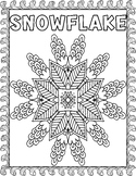 Winter Snowflake Zentangle Coloring Pages | Winter Fun Man