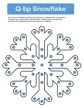 Preview of Winter Snowflake fine motor edition