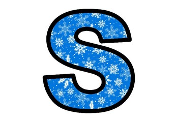 Preview of Winter Snowflakes Alphabet Posters, Christmas Bulletin Board Letters, Home Decor