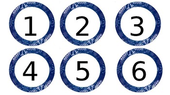 Preview of Winter Snowflakes Classroom Number Labels