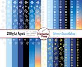 Winter Snowflakes Digital Papers - 8.5x11
