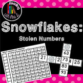 Winter Snowflakes Missing stolen Numbers