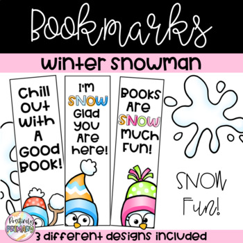 Preview of Winter Snowman Bookmarks