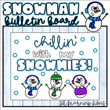 Winter Snowman Bulletin Board Set by Lil Learning Lions | TpT