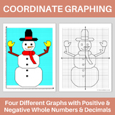 Winter Snowman Coordinate Graphing Plotting Points Ordered