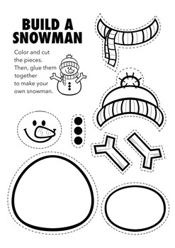 Winter Snowman Craft by SeoulTeaching | TPT