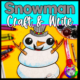 Winter Snowman Craft and Writing Prompt Worksheets