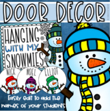 Winter Snowman Door Decorations Bulletin Board Display EDITABLE