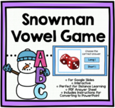 Winter Snowman Long and Short Vowel Phonics Game for Googl
