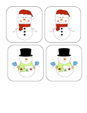 Winter - Snowman - Matching and Memory Game - 15 pairs!