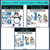 Winter Snowman Phonics and Decoding Word Work Bundle