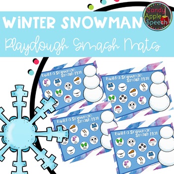 Preview of Winter Snowman Playdough Smash Mats