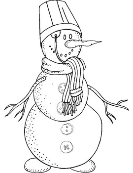 Winter Snowman Printable Coloring Pages by HenRyCreated | TPT