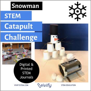 Preview of Winter Snowman STEM Catapult Challenge (Angles and Ratios)