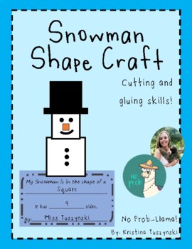 Preview of Winter Snowman Shape Craft (Cut & Paste)