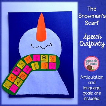 Preview of Winter Speech Therapy Craft: Snowman For Upper Elementary Students Articulation