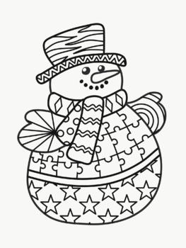 Snowman Drawing, Zentangle & Manga Fine Liner Pens