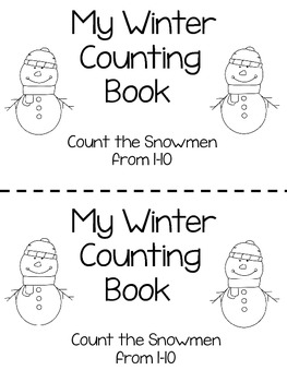 worksheet preschool number for 9 Booklet Counting to 10 Snowmen Numbers 1 Create Winter by