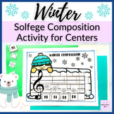 Winter Solfege Composition Activity for Elementary Music Centers