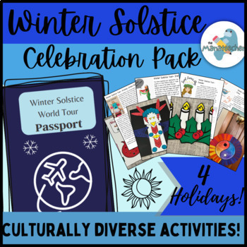 Preview of Winter Solstice Celebration Pack Bundle- Culture Diversity Holiday Traditions