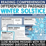 Winter Solstice Activities December Reading Comprehension 