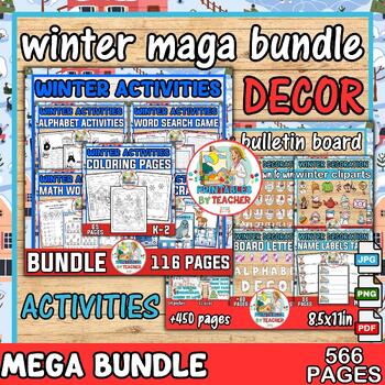 Preview of Winter Solstice Mega bundle | winter bulletin board - Activities - printables