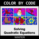 Winter: Solving Quadratic Equations - Coloring Worksheets 