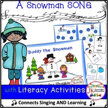 Preview of Winter Movement Song! Buddy the Friendly Snowman -  Shared Reading Singable
